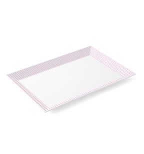 Plat de présentation rectangulaire Vichy en mélamine 29x19x2 cm Plastorex