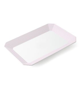 Plat de présentation octogonal Vichy en mélamine 34x23x3 cm Plastorex