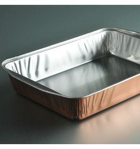 Schotel rechthoekig grijs aluminium xx5.9 400 cl