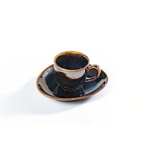 Sous-tasse à café triangulaire Or porcelaine 13,6 cm Tama Astera