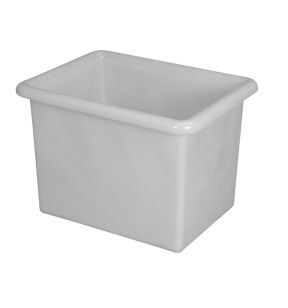 Opbergbak Zonder deksel wit plastic xx48 100 L vaste bodem volle wanden Gilac