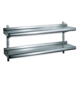 Muurrek inox xx70 2 niveaus with headboard 100 kg Tournus