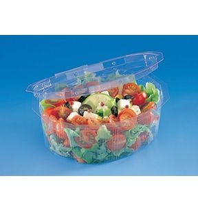 Barquette avec couvercle rectangulaire transparent 24x19,5x5,1 cm 200 cl Multipack Alphaform (50 pièces)