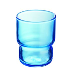 Lage beker blauw glass gehard 16 cl Log Brush Arcoroc