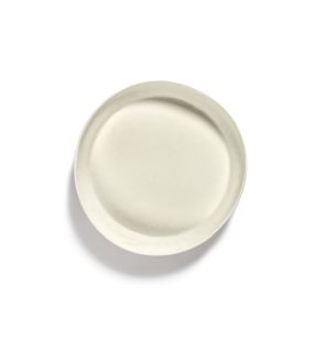 Plat rond blanc swirl - stripes rouge grès émaillé Ø 36 cm Feast By Ottolenghi Serax