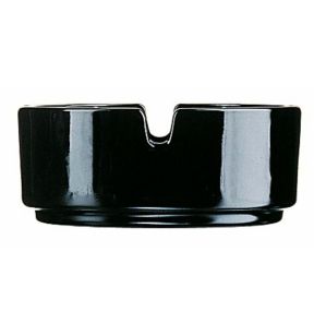 Asbak rond zwart glass gehard Ø 8.5 3.5 Arcoroc