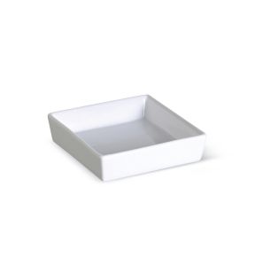 Ravier carré blanc porcelaine vitrifiée 14 cm Edina Pro.mundi