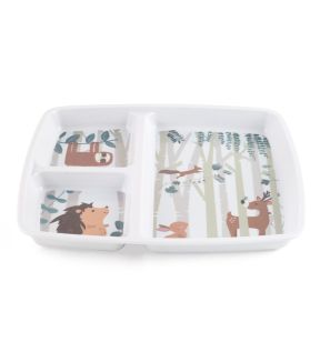 Bord met vakjes rechthoekig wit melamine 24.8x20.9 cm Plastorex