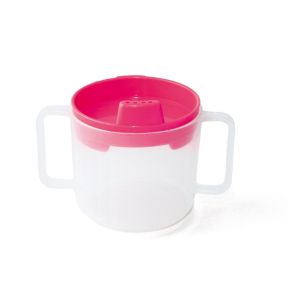 Tasse avec anses et couvercle à bec rond grenadine polypropylène (pp) 20 cl Vaisselle Enfance Plastorex