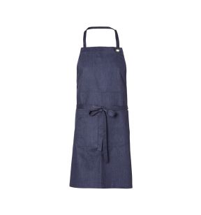 Schort met borststuk blauw Eén maat Dan Molinel