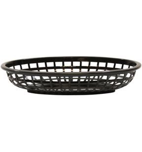 Corbeille ovale noir polypropylène (pp) 24x15x5 cm Classic Tablecraft