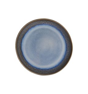 Assiette coupe plate rond bleu glacier grès émaillé Ø 21 cm Snow Pro.mundi