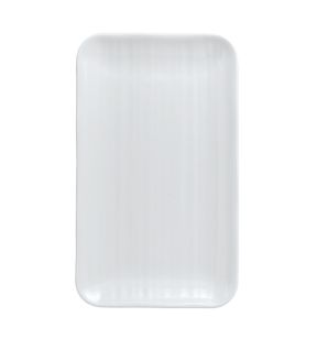 Plat bord met rand organic wit verglaasd x16 White Dudson