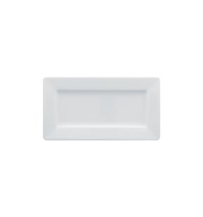 Assiette plate rectangulaire blanc porcelaine vitrifiée 24x12,5 cm Access Rak
