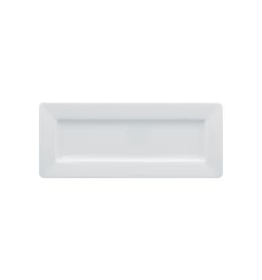 Assiette plate rectangulaire blanc porcelaine vitrifiée 29,4x12 cm Access Rak
