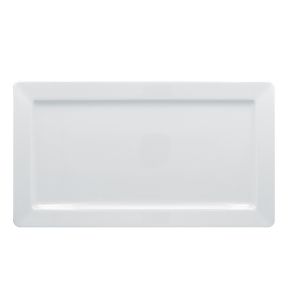 Assiette plate rectangulaire blanc porcelaine vitrifiée 38,2x21,2 cm Access Rak