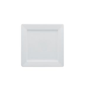 Assiette plate carré blanc porcelaine vitrifiée 21x21 cm Access Rak