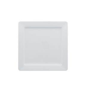 Assiette plate carré blanc porcelaine vitrifiée 24x24 cm Access Rak