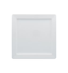Assiette plate carré blanc porcelaine vitrifiée 27,1x27,1 cm Access Rak