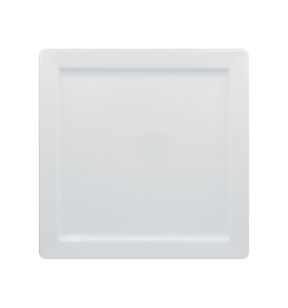 Assiette plate carré blanc porcelaine vitrifiée 30x30 cm Access Rak
