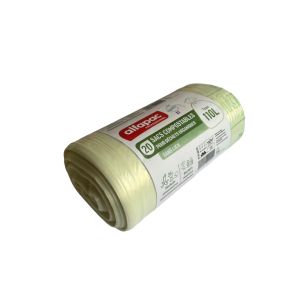 Vuilniszak aardappelzetmeel doorzichtig 110 L (20 eenheden)