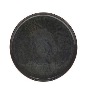 Vlakke plaat rond Brown Blue geglazuurd aardewerk Ø 28 Amber Accolade