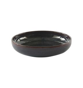 Soepbord rond Brown Blue geglazuurd aardewerk Ø 22 Amber Accolade