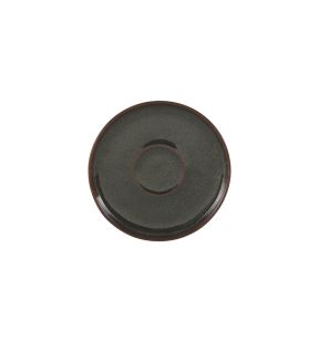 Espressoschotel rond Brown Blue geglazuurd aardewerk Ø 12 Amber Accolade