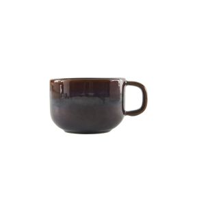 Tasse à thé rond Marron Bleu grès émaillé 21 cl Ø 8,5 cm Amber Accolade