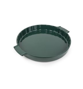 Plat à four rond vert forêt porcelaine vitrifiée Ø 30 cm 30 cm Céramique Peugeot Saveurs