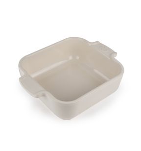 Plat à four carré ivoire en porcelaine 18 cm x 5,1 cm Céramique Peugeot Saveurs