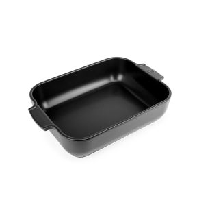 Plat à four rectangulaire noir porcelaine 32x21 cm Peugeot Saveurs