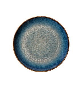 Assiette coupe plate rond bleu foncé porcelaine Ø 21 cm Seablue Accolade