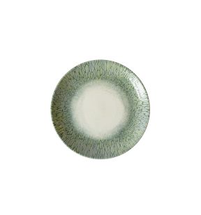 Assiette coupe vert porcelaine vitrifiée Ø 23 cm Butterfly Dudson