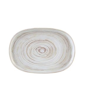 Ovale plaat ovaal beige geglazuurd aardewerk x22.5 Aurora Accolade