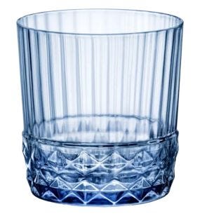 Gobelet forme basse bleu verre 30 cl America 20s Bormioli Rocco