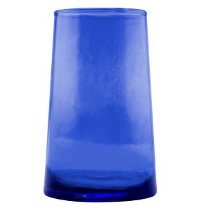Gobelet forme haute bleu verre recyclé 33 cl Lily Pro.mundi
