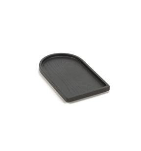 Assiette à bord droit rectangulaire ébène bois 30 cm La Mère Serax