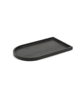 Assiette à bord droit rectangulaire ébène bois 45 cm La Mère Serax