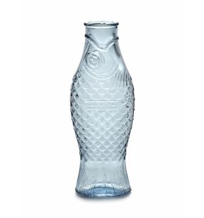 Bouteille irrégulier bleu verre 1 L Fish&fish Serax