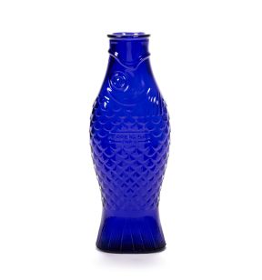 Bouteille irrégulier bleu verre 1 L Fish&fish Serax
