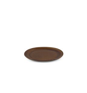 Assiette coupe plate ovale ocre grès émaillé 22,5x21 cm Out Of Lines Serax