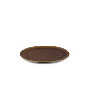 Assiette coupe plate ovale ocre grès émaillé 27,5x24,5 cm Out Of Lines Serax