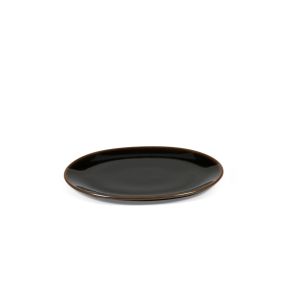 Vlakke snijplaat ovaal Brown geglazuurd aardewerk x24.5 Out Of Lines Serax