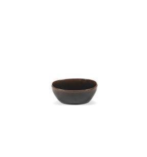Bol ovale Brown grès émaillé 15,5 cm Out Of Lines Serax