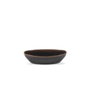 Bol ovale Brown grès émaillé 23 cm Out Of Lines Serax