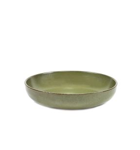 Assiette creuse rond vert grès émaillé Ø 19 cm Surface Serax
