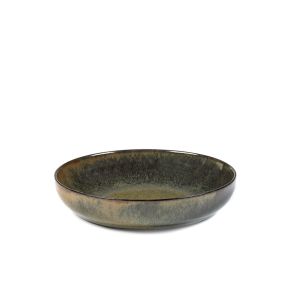 Assiette creuse rond gris grès émaillé Ø 19 cm Surface Serax