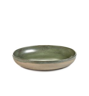 Plat rond vert grès émaillé Ø 32 cm Surface Serax