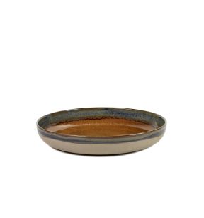 Plat rond brun grès émaillé Ø 32 cm Surface Serax